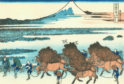 Paddy Fields in Ono, Suruga Province by Katsushika Hokusai